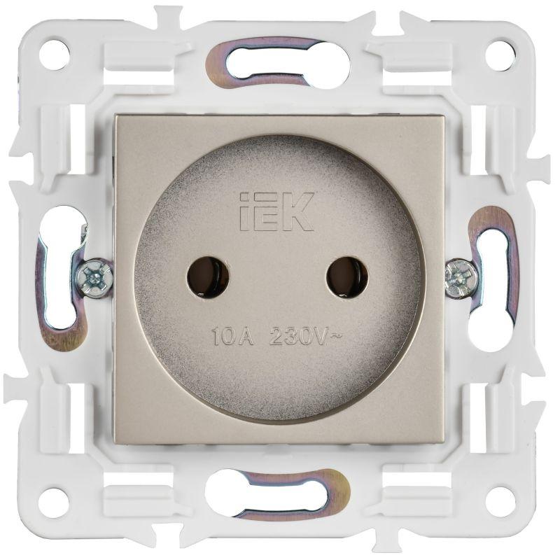 Розетка SKANDY 10А без заземл. без защ. шторок SK-R02Sh шампань IEK SK-R10-10-K37