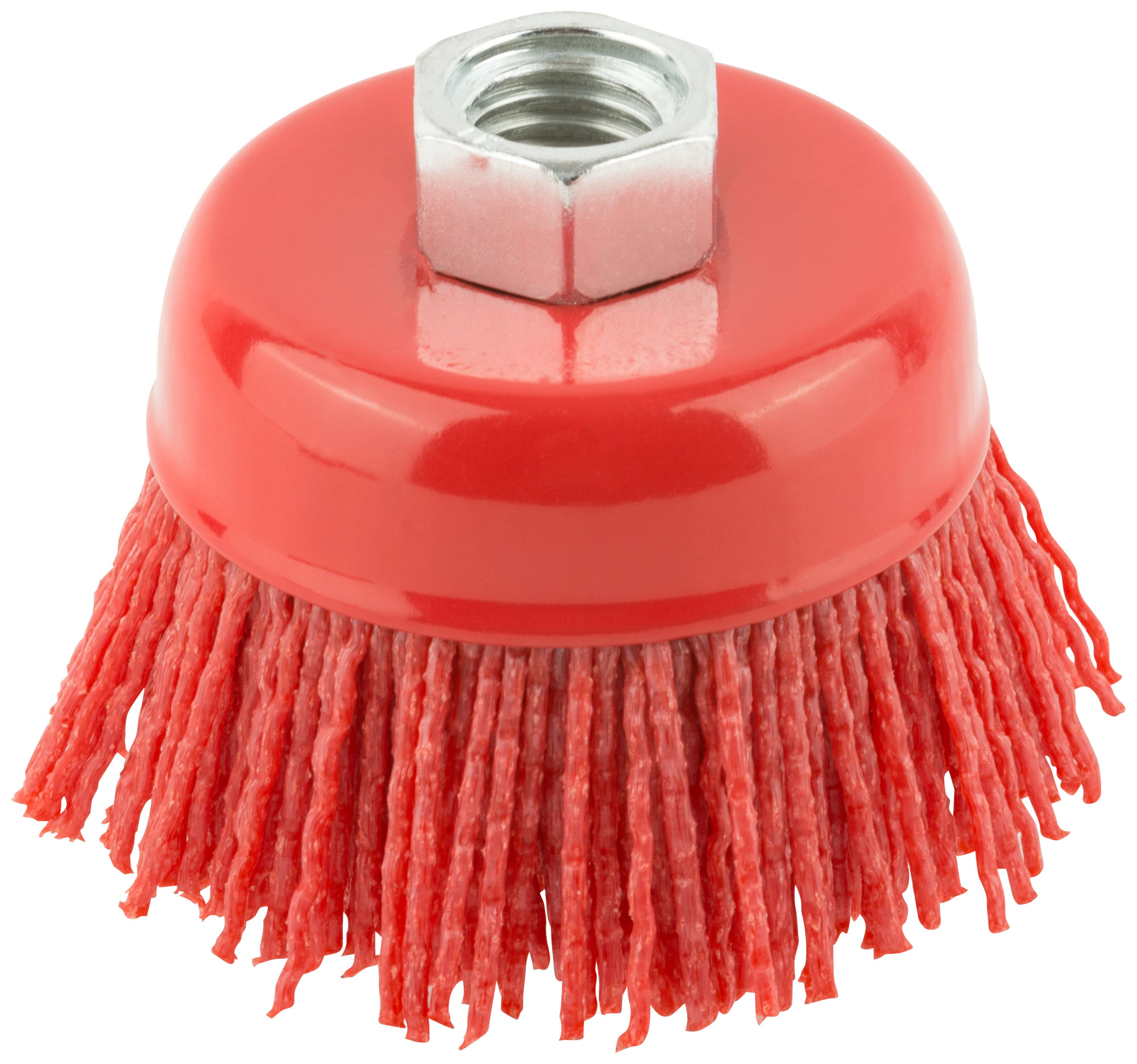 Корщетка-чашка нейлоновая, гайка М14, Профи  65 мм