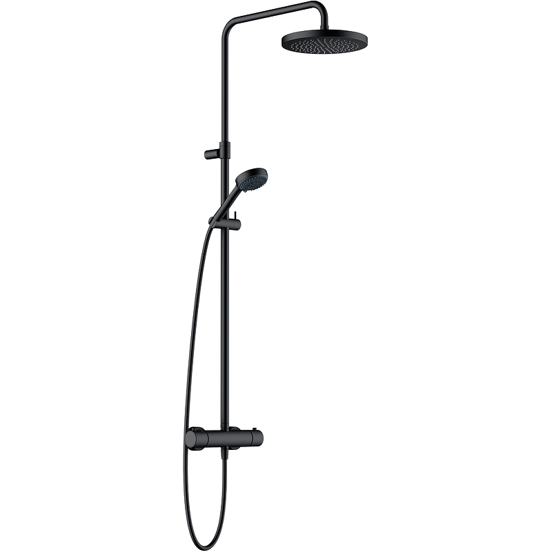 Душевая стойка с термостатом Kludi Logo Dual Shower System 6808239-00, черный матовый