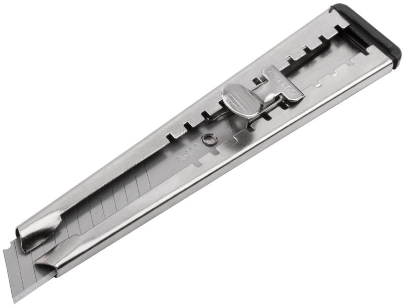 Нож технический "Техно" 18мм метал. корпус метал. фиксатор КУРС 10171