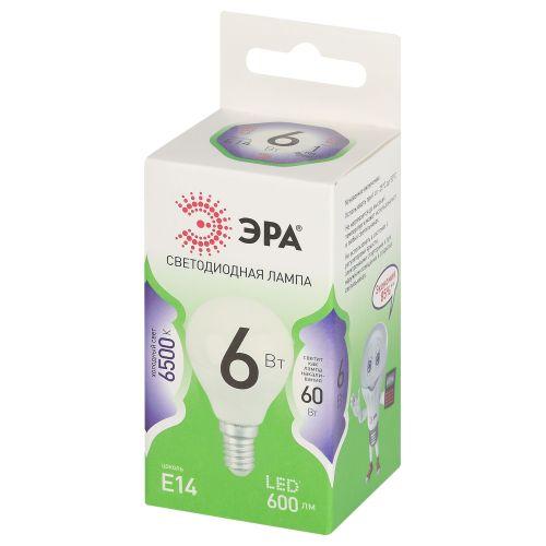 Лампа светодиодная GREEN LINE P45-6W-865-E14 GL 6Вт шар 6500К свет холод. E14 Эра Б0067069