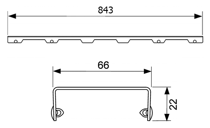 Декоративная решетка TECE drain line quadratum 600951 для душевого лотка 90 см
