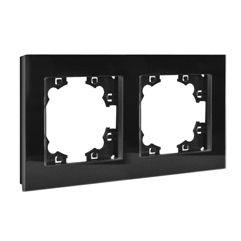 Рамка 2-м Афина стеклянная графит UNIVersal 2255