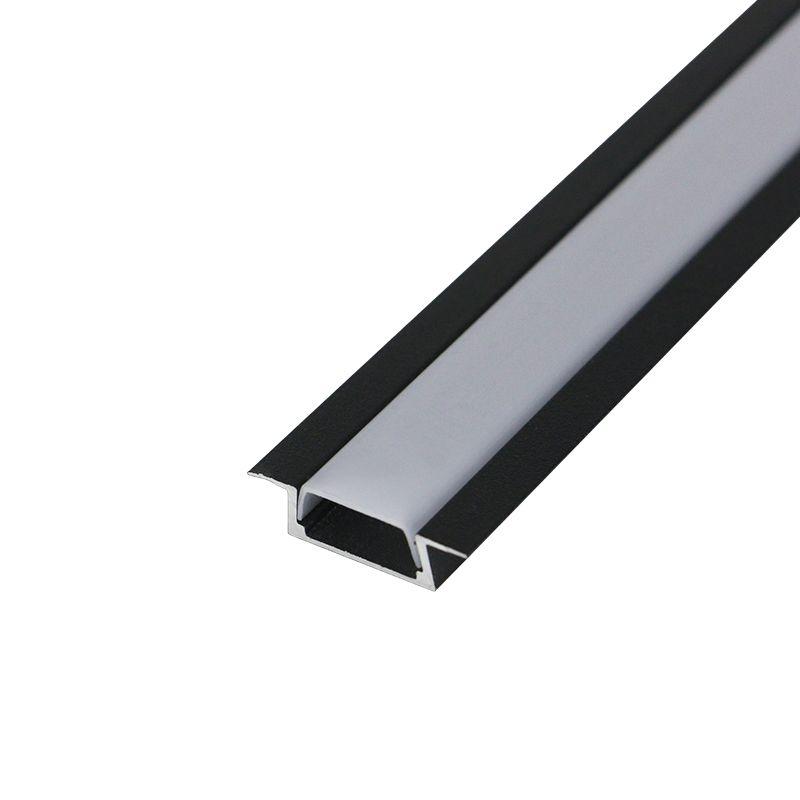 Комплект врезного алюм. профиля с рассеив. 22х6мм 1м черн. Rexant 146-405-2