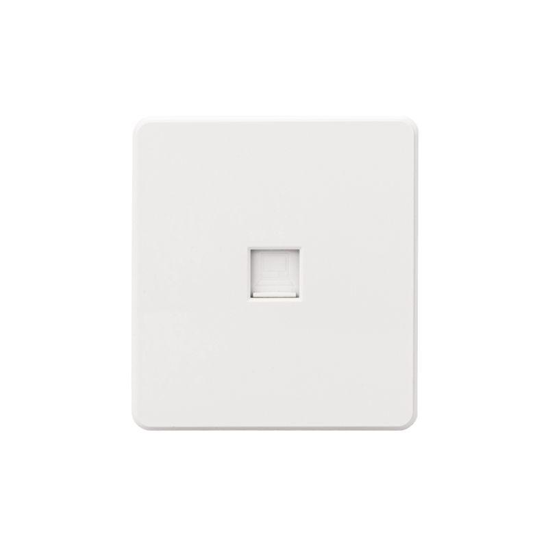 Розетка компьютерная СП ROUND MIELE RJ45 кат.6 перламутр Kranz KR-78-0724-1