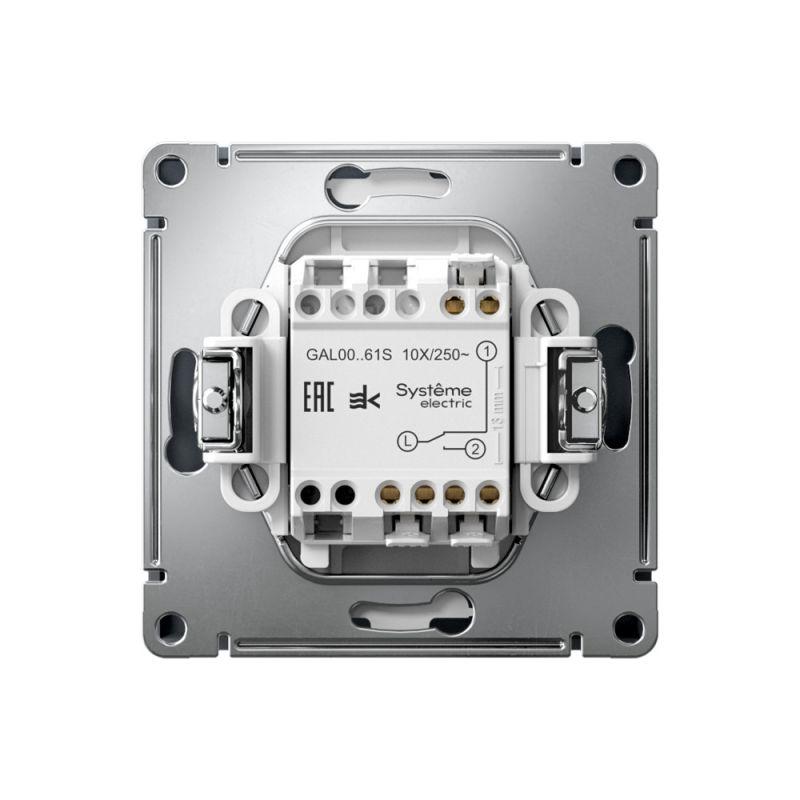 Переключатель 1-кл. ArtGallery 10AX быстрозажим. клем. механизм грифель SE GAL000761S