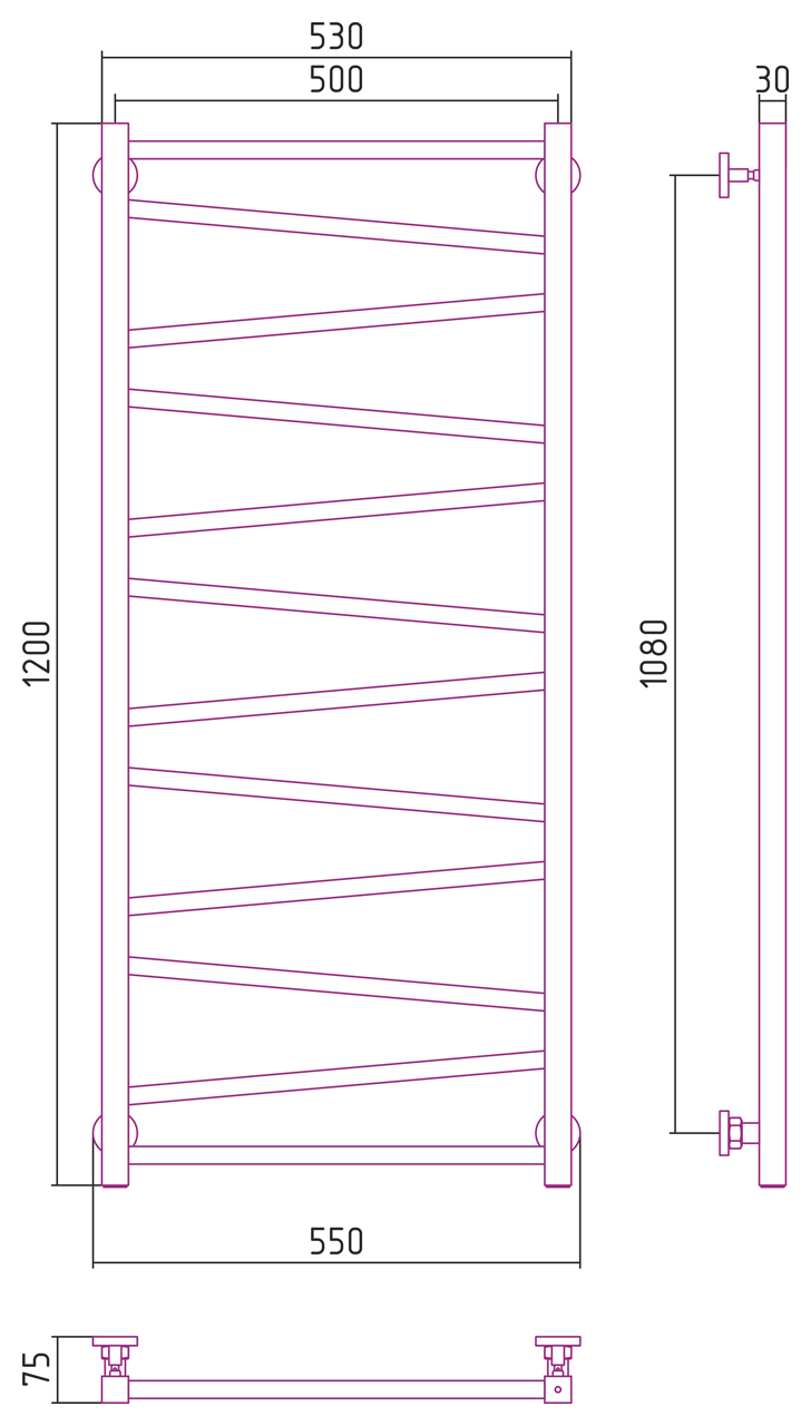 ДР Сирокко 1200х500 (Белый) 12-0253-1250