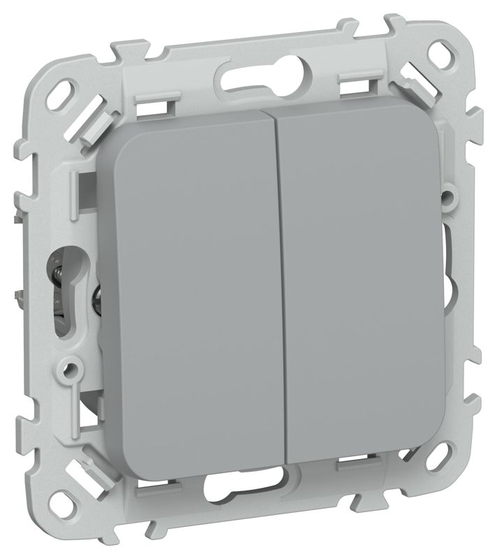 Выключатель 2-кл. СП FLITE ВС12-1-0-ФлС 10А механизм сер. IEK FI-V20-0-10-1-K03