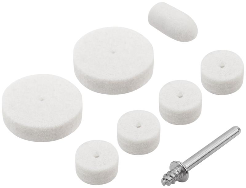 Круг фетровый набор 7шт+штифт FIT 36926