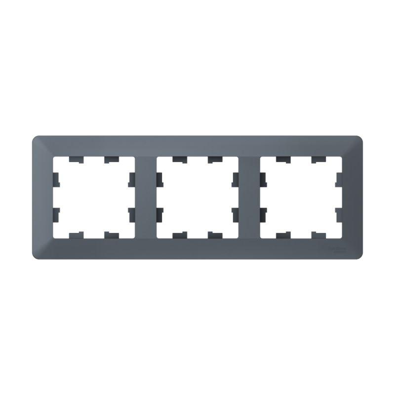 Рамка 3-м AtlasDesign Air грифель/дым. черн. SE ATN220703