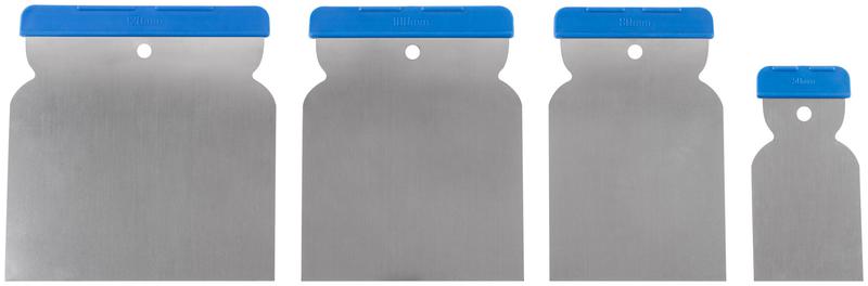 Набор шпателей "Япончик" 50; 80; 100; 120мм метал. (4 предмета) КУРС 06748