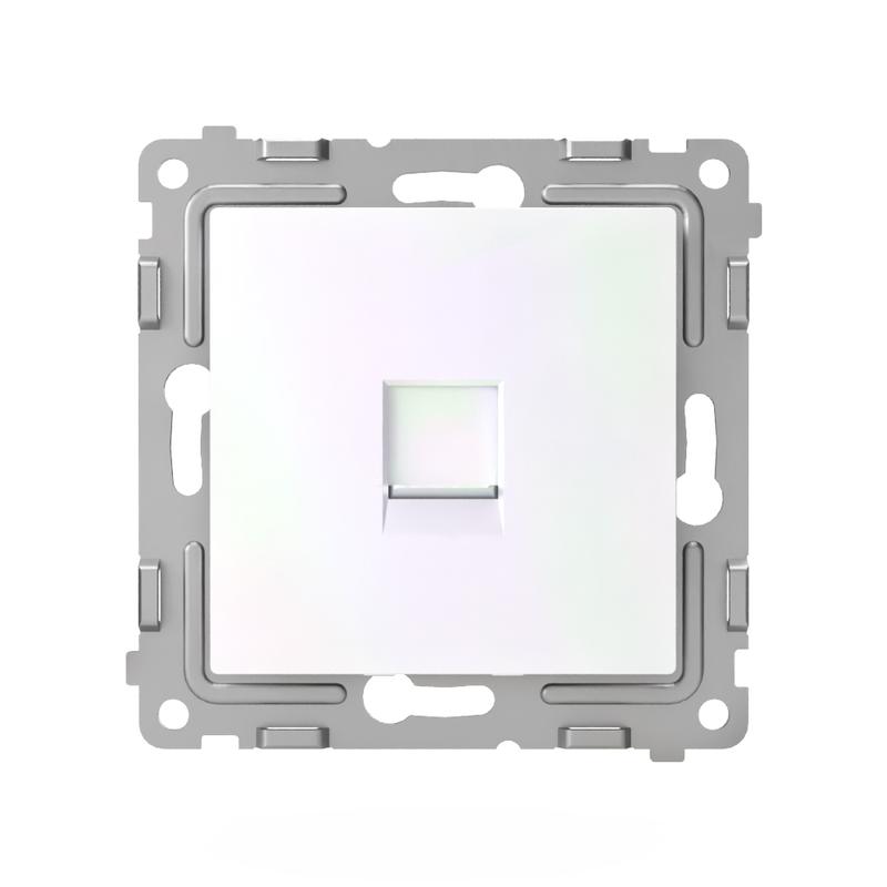 Розетка телефонная 1-м СП Pixel RJ11 механизм перламутр. TOKOV ELECTRIC TKE-PX-RT1-C04