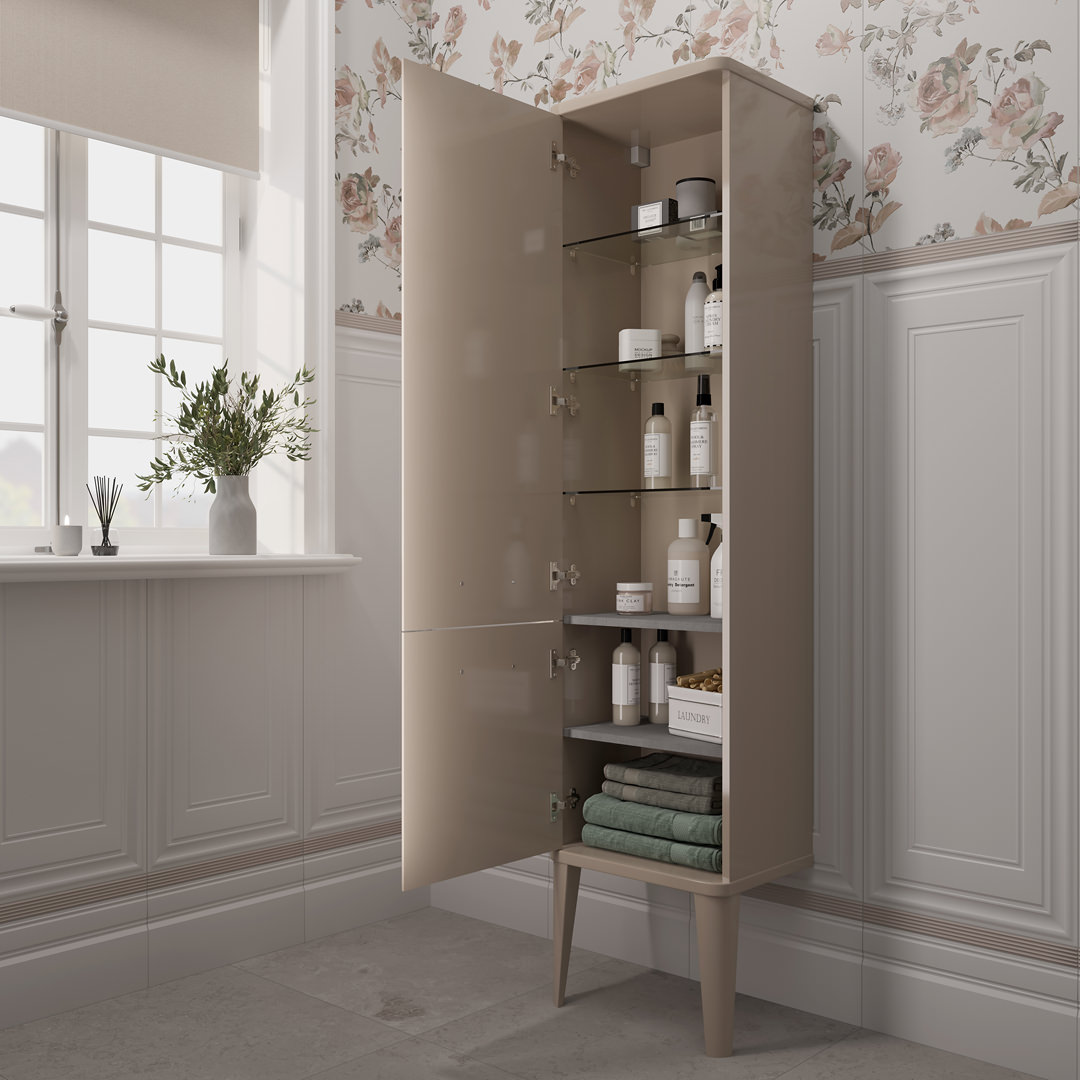 Пенал POMPEI напольный\подвесной 150, камео бежевый глянцевый