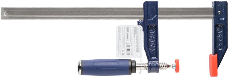 Струбцина тип "F" усиленная мягкая ручка 80х300мм FIT 59155