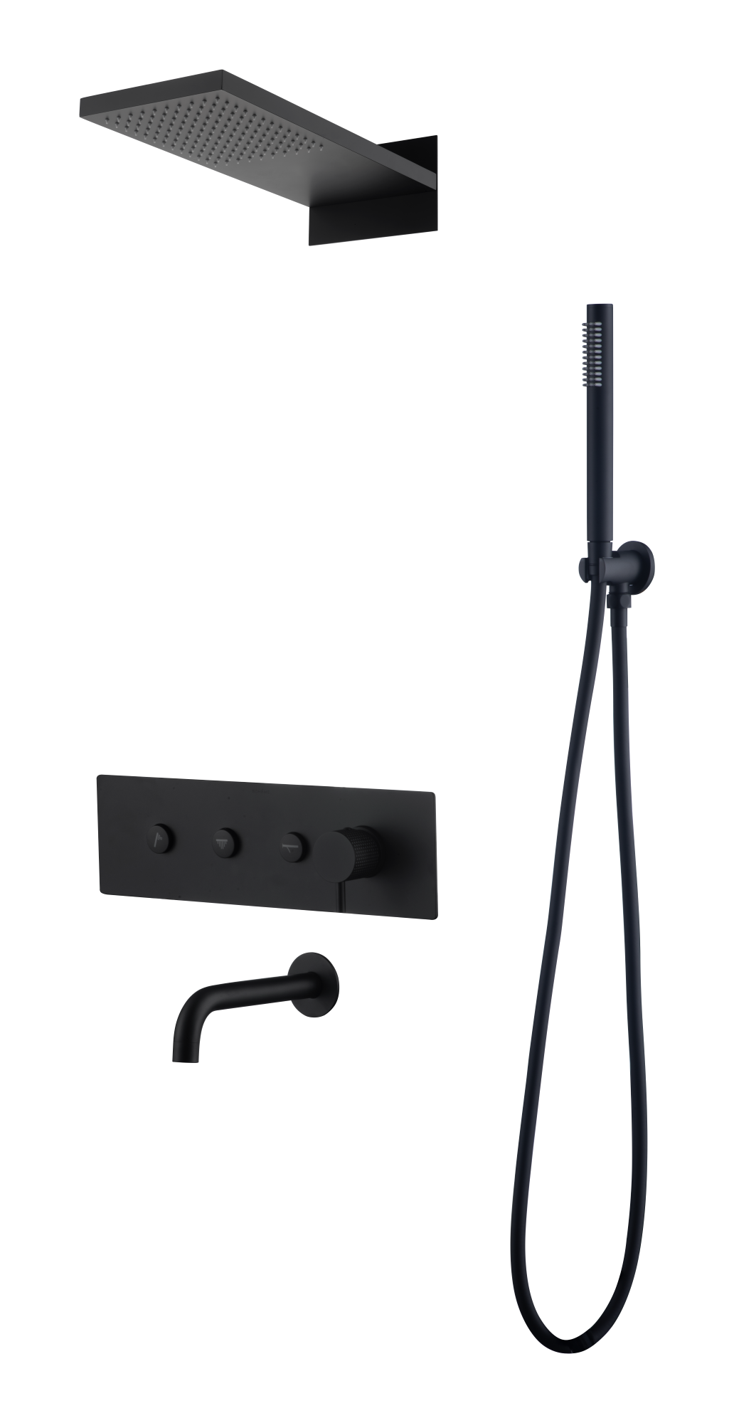 Душевая система с изливом Boheme Fusion Black