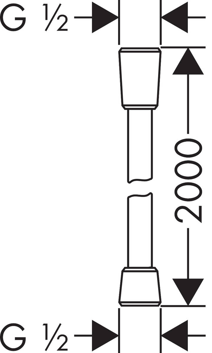 Душевой шланг Hansgrohe Metaflex 28169000 2000 мм