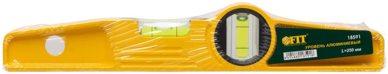 Уровень "Хард" мини 2 глазка литой усиленный профиль фрезер. рабочая грань магниты 250мм FIT 18591