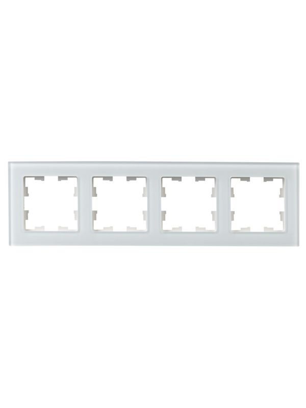Рамка 4-м BRITE РУ-4-2-БрБ стекло бел. IEK BR-M42-G-K01