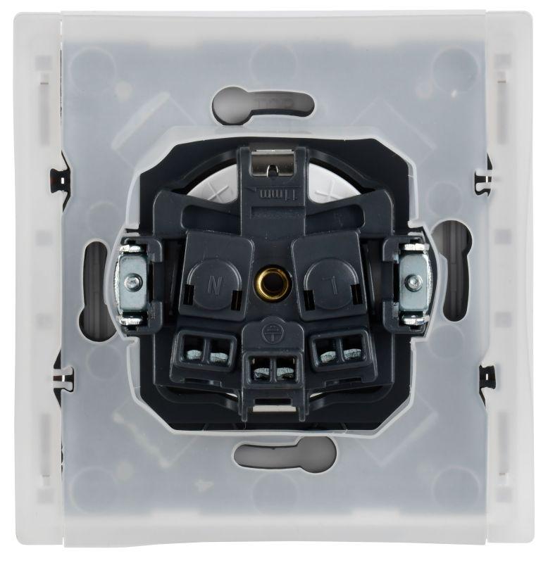 Розетка СП FORTE&PIANO 16А IP44 FP221 с заземл. защ. шторки с крышкой винт. крепл. бел. IEK FP-R16-16-44-K01