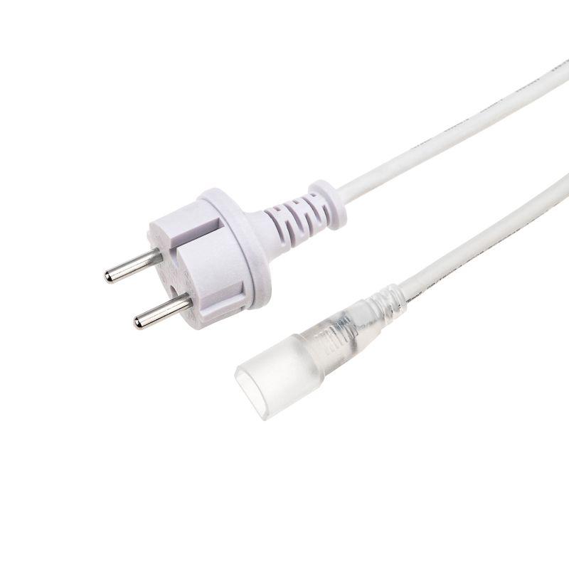 Набор установочный для Гибкого неона 16х16мм формы D (шнур питания каучук с диодным мостом и вилкой заглушка переходная муфта игла) 1.5м Neon-Night 134-501