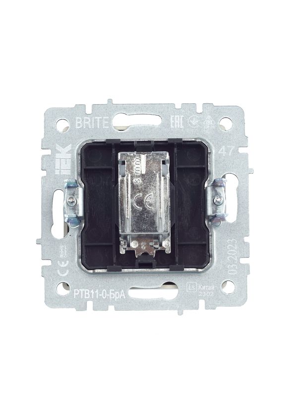 Розетка телевизионная оконечная TV СП Brite РТВ11-0-БрА механизм алюм. IEK BR-A10-O-K47