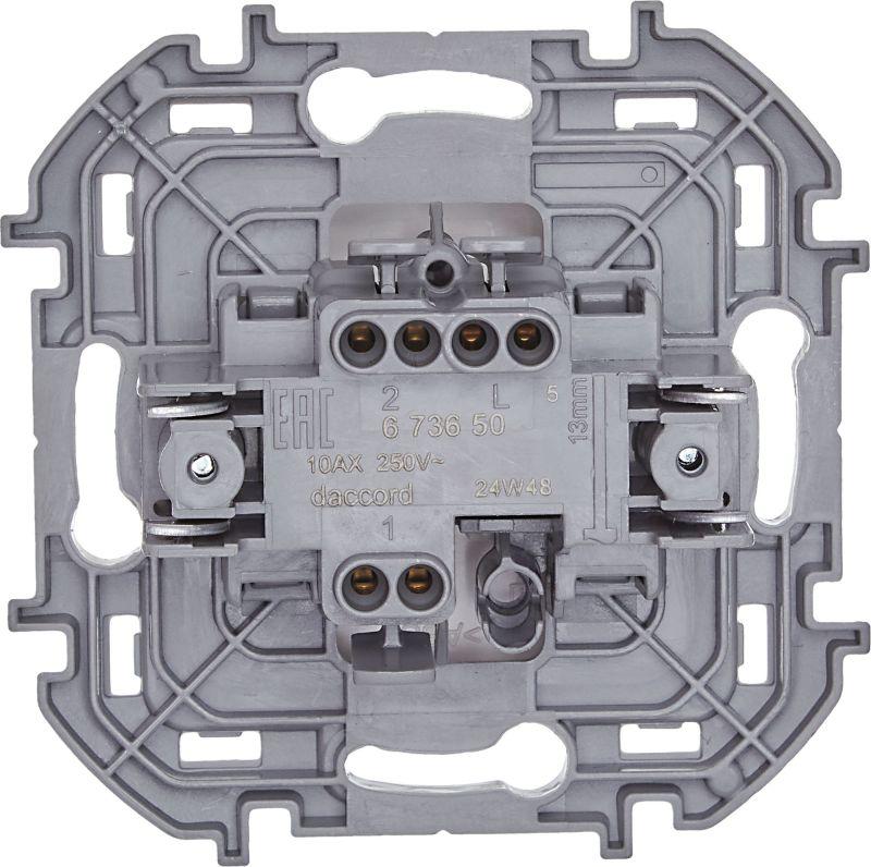Переключатель 1-кл. Inspiria 10А IP20 250В 10AX механизм бел. IEK 673650