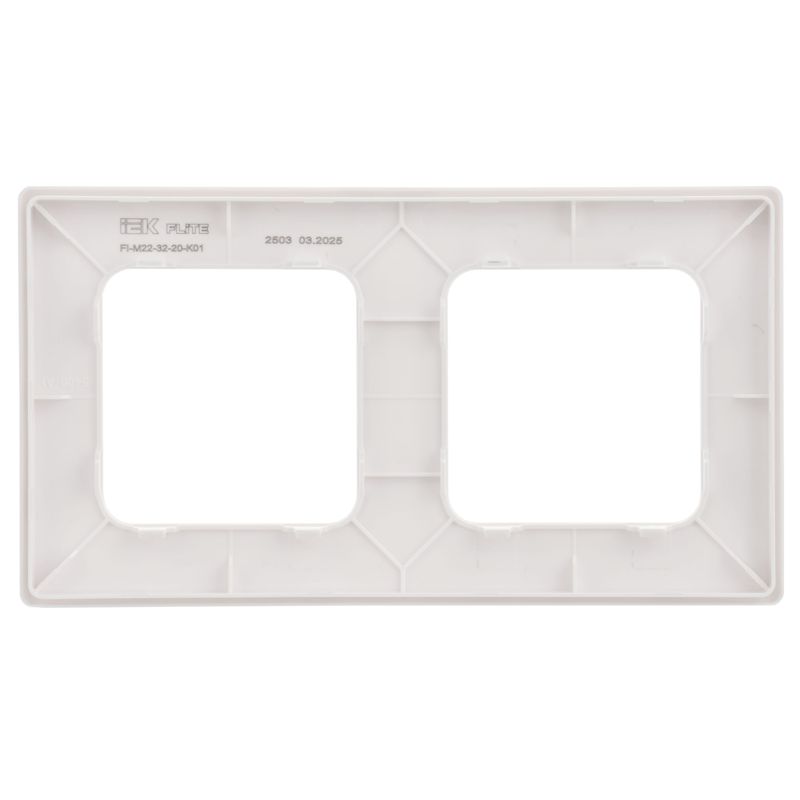 Рамка 2-м СП FLITE РУ-2-К-ФлБ бел. IEK FI-M22-32-20-K01