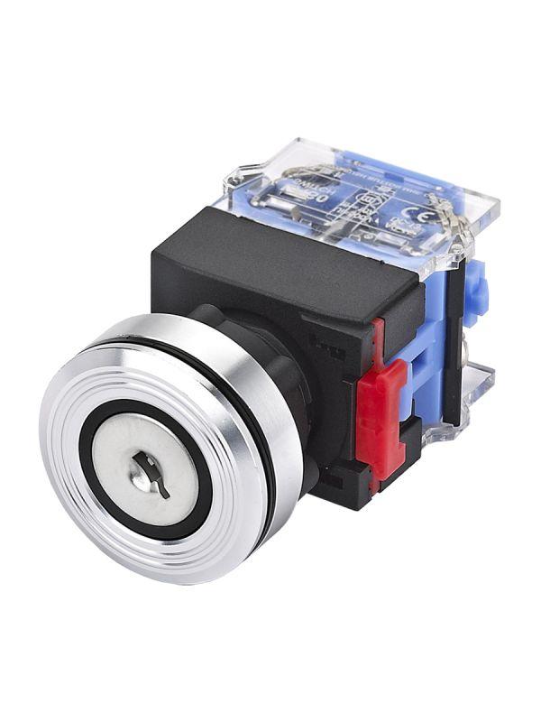 Переключатель ВК30-10YA/21 IP65 1НО на 2 положения замок с ключом I-O d30мм Электротехник ET219208