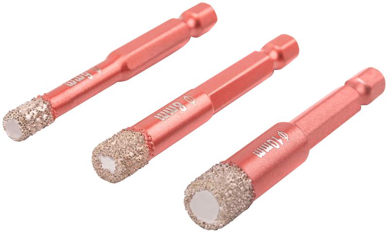 Набор коронок алмазных универсальных Special шестигранный хвостовик 1/4дюйм 6/8/10х10х67мм Cutop 70-852