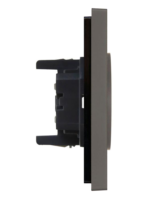 Розетка 2-м СП FORTE&PIANO FP325 10А без заземл. защ. шторки безвинт. крепл. сер. IEK FP-R23-10-1-K03