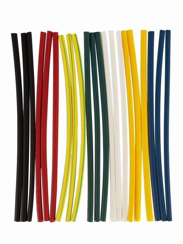 Набор трубок термоусадочных нг-LS 2/1 100мм 7 цветов по 3шт IEK UDR10-002-001-021-S