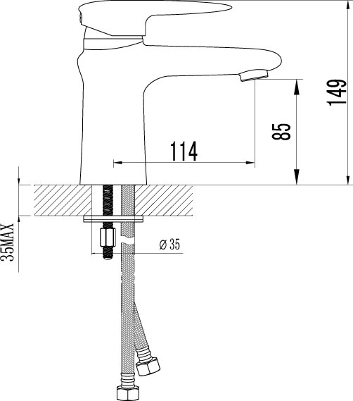 Смеситель для раковины Lemark Status (LM4406C)