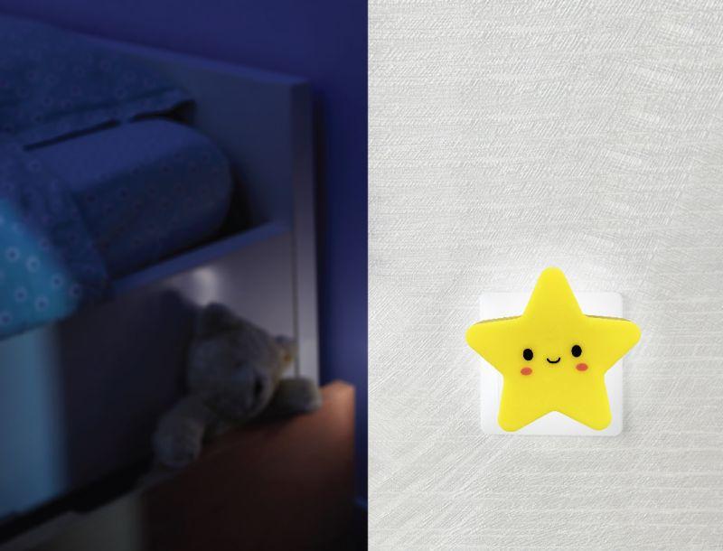 Светильник светодиодный NL-240 "Звезда" 220В ночник с выкл. желт. Camelion 13815