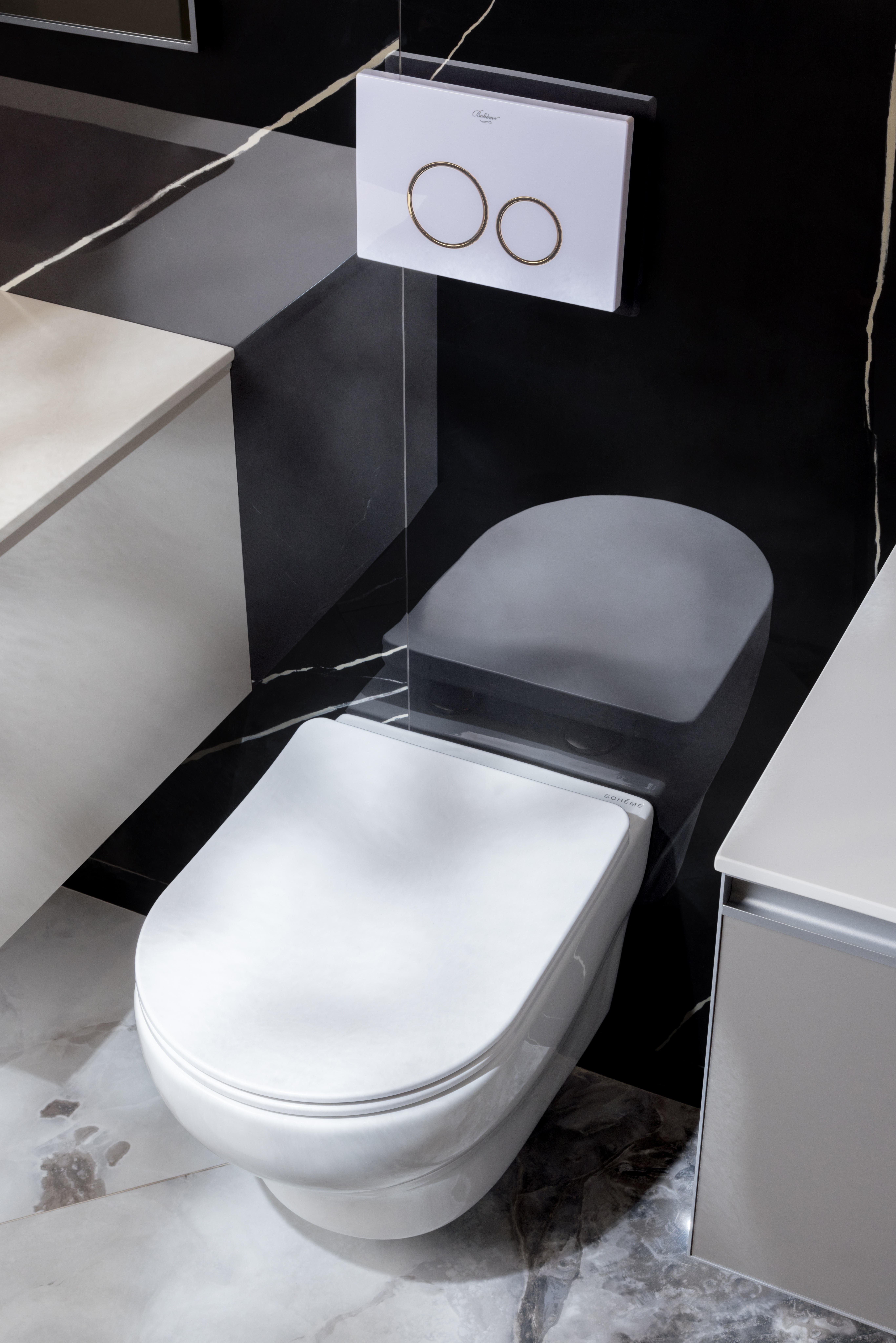 Биде подвесное FIORE Черный матовый