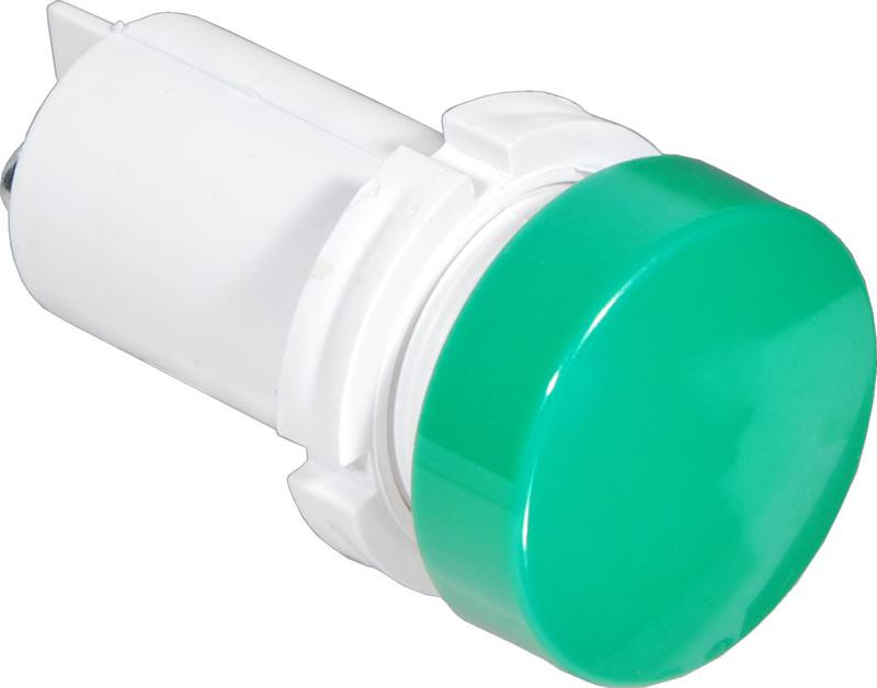 Лампа светодиодная СКЛ-14Б-Л-2-220(Р)-П с порогом срабатывания 140В плоский излучатель 220В 50Гц/пост. диаметр посадочного отверстия 22мм УХЛ2.1 зел. Реле и Автоматика A8021-34125063