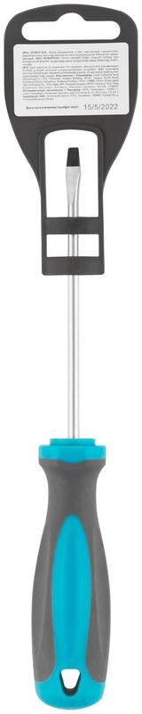 Отвертка CrV сталь прорезиненная ручка SL4х100мм MOS 53707М