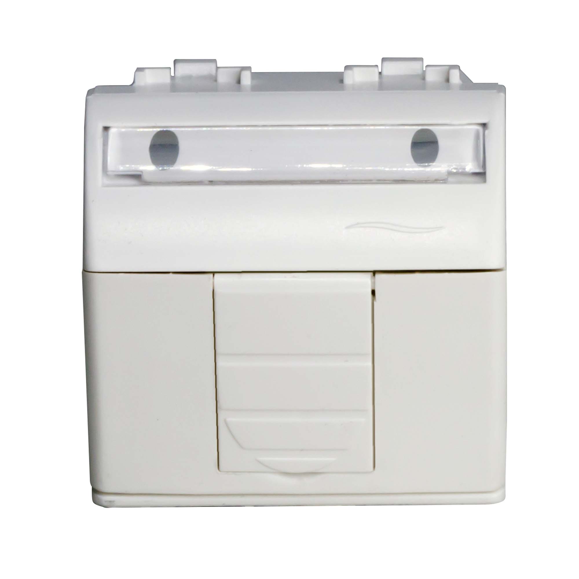 BRAVA Адаптер для информационныx разъемов Keystone 2 модуля белый