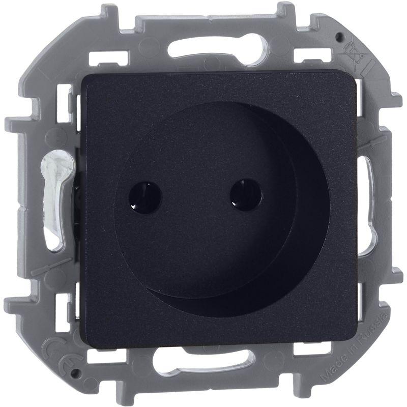 Розетка 1-м СП Inspiria 16А IP20 250В 2P механизм антрацит IEK 673713