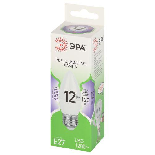 Лампа светодиодная GREEN LINE B35-12W-865-E27 GL 12Вт свеча 6500К свет холод. E27 Эра Б0067127