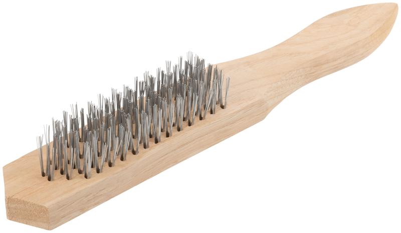 Корщетка ручная деревянная рукоятка 280мм 6-ти рядная MOS 38418М