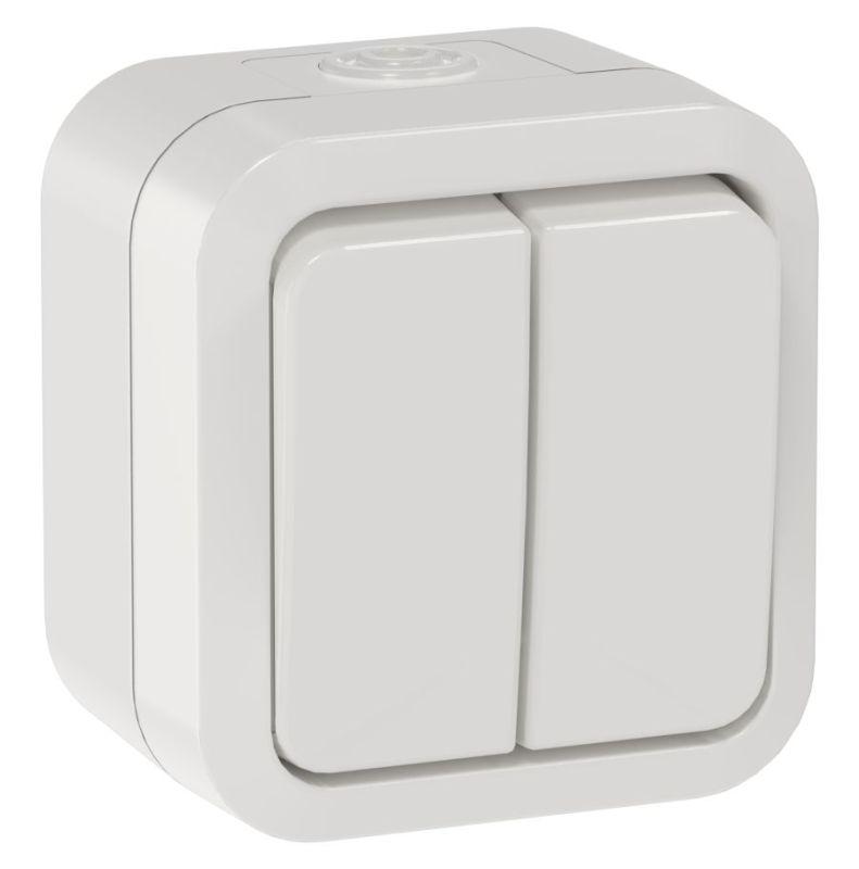 Выключатель 2-кл. ОП TORS TS305 10А IP55 бел. IEK TS-V20-0-10-55-K01