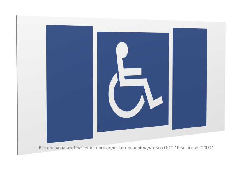 Знак безопасности PP-40205.D02"Символы доступ. для инвалидов всех категорий" Белый свет a20831
