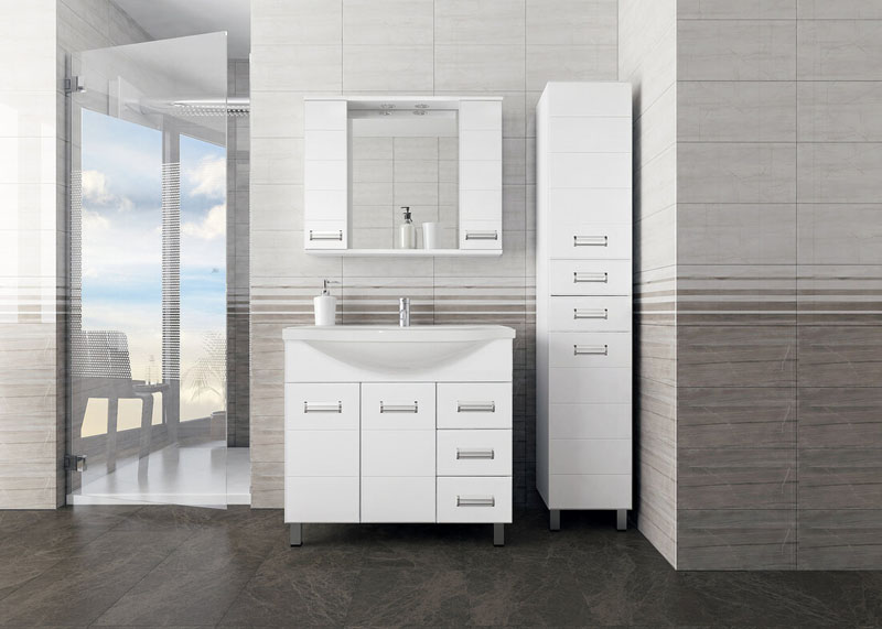 Тумба "Ирис 100" (3 ящ.) под умывальник Эльбрус 100