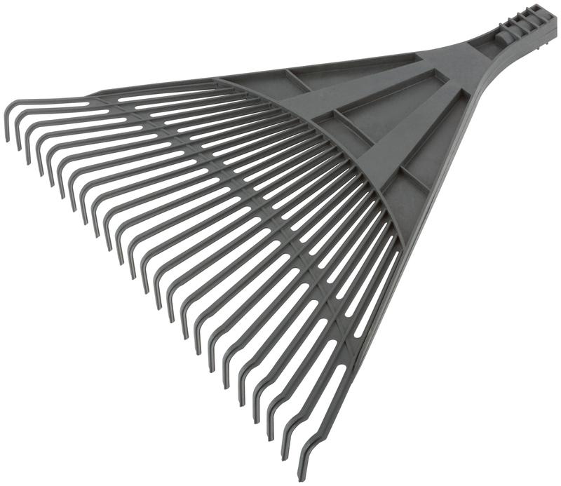 Грабли веерные большие 24 зуба 610х540мм без черенка пластик. 76940