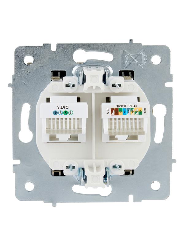 Розетка компьютер+телефон VESNA зол. LEZARD 742-3688-143