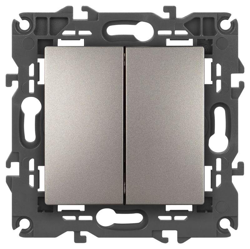 Переключатель 2-кл. Elegance 14-1106-16 250В 10АХ титан Эра Б0065793