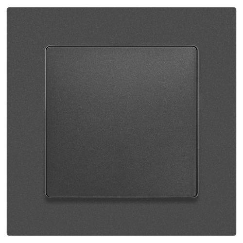 Кнопка Accent 6-109-07 10А-250В IP20 СУ графит Intro Б0063617