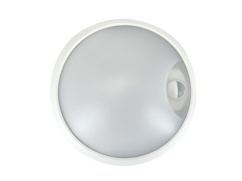 Светильник светодиодный WP 15 C 18W OP 840 D220 WH MDM 220х80мм 18Вт 4000К IP54 ЖКХ круглый пылевлагозащ. с датчиком движ. бел. Русский Свет 15071524504