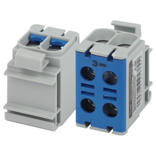 Клемма силовая вводная двойн. КСВ NO-224-138 (KE66.2) 6-50кв.мм N син. Эра Б0065583