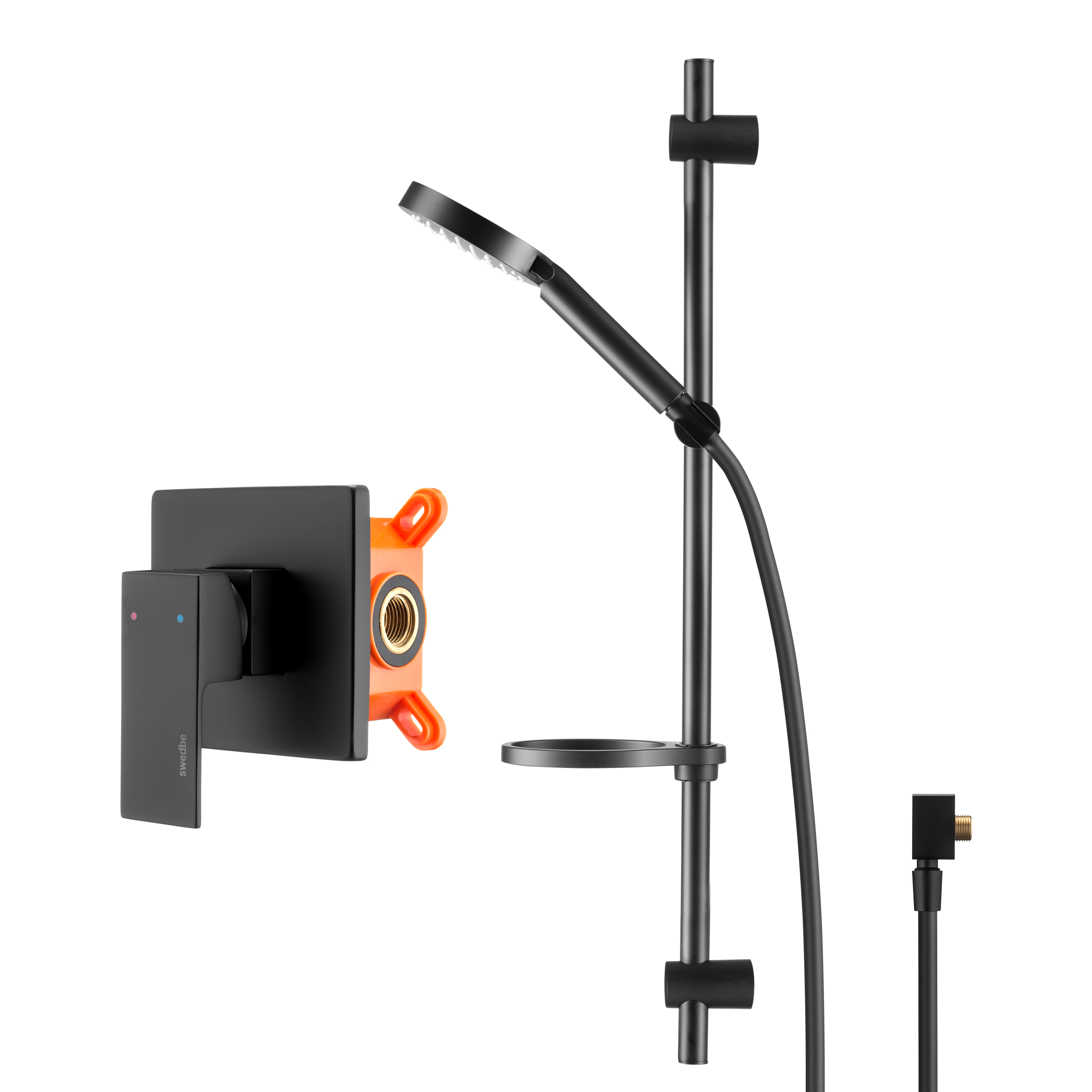 Душевой комплект со встраиваемым смесителем с монтажным боксом Swedbe Platta 5552B